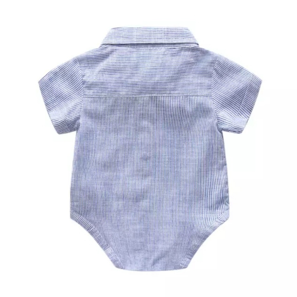 New! Blue Striped Suspender Suit/ Easter Outfit - Picture 3 of 5
